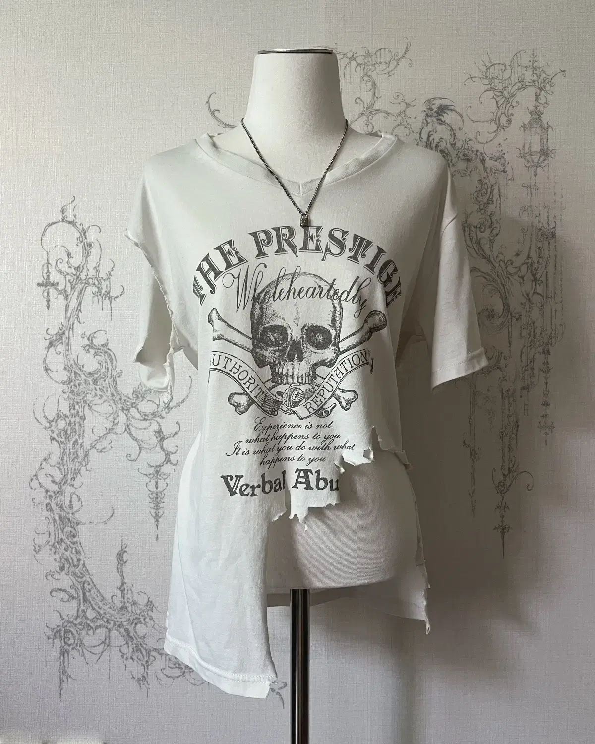 skull graphic grunge reform t